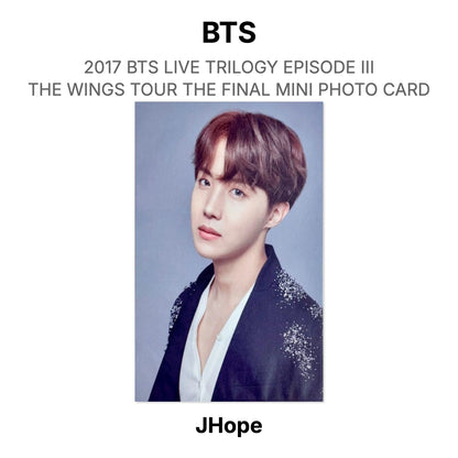 BTS 2017 BTS LIVE TRILOGY EPISODE III THE WINGS TOUR THE FINAL MINI PHOTO CARD Official Photocard