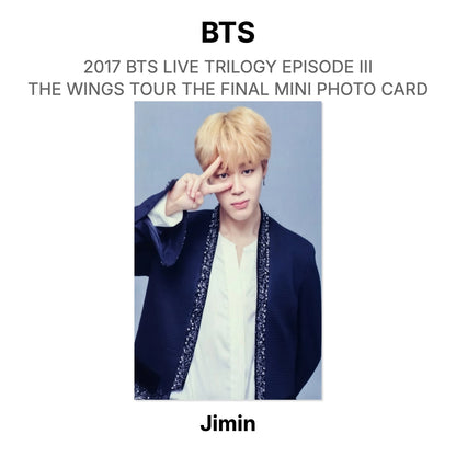 BTS 2017 BTS LIVE TRILOGY EPISODE III THE WINGS TOUR THE FINAL MINI PHOTO CARD Official Photocard