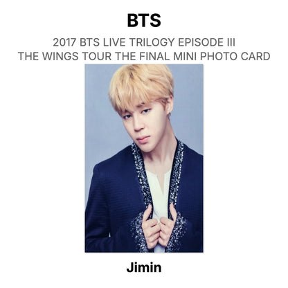 BTS 2017 BTS LIVE TRILOGY EPISODE III THE WINGS TOUR THE FINAL MINI PHOTO CARD Official Photocard
