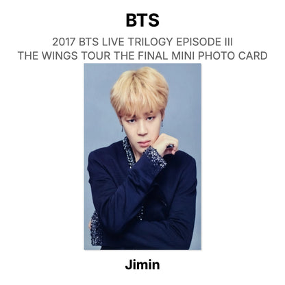 BTS 2017 BTS LIVE TRILOGY EPISODE III THE WINGS TOUR THE FINAL MINI PHOTO CARD Official Photocard