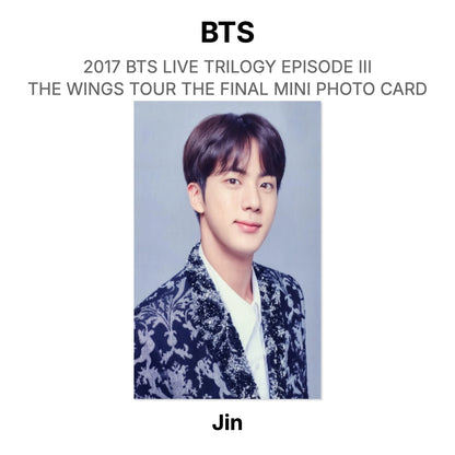 BTS 2017 BTS LIVE TRILOGY EPISODE III THE WINGS TOUR THE FINAL MINI PHOTO CARD Official Photocard