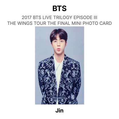 BTS 2017 BTS LIVE TRILOGY EPISODE III THE WINGS TOUR THE FINAL MINI PHOTO CARD Official Photocard