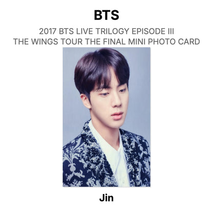 BTS 2017 BTS LIVE TRILOGY EPISODE III THE WINGS TOUR THE FINAL MINI PHOTO CARD Official Photocard