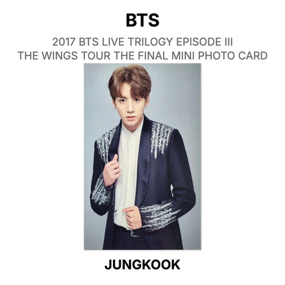 BTS 2017 BTS LIVE TRILOGY EPISODE III THE WINGS TOUR THE FINAL MINI PHOTO CARD Official Photocard