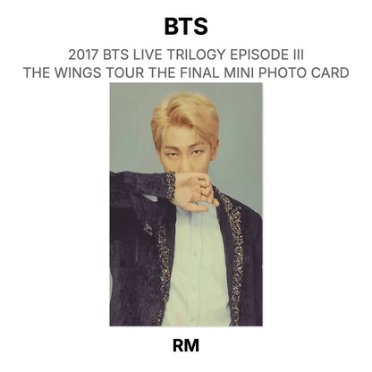 BTS 2017 BTS LIVE TRILOGY EPISODE III THE WINGS TOUR THE FINAL MINI PHOTO CARD Official Photocard