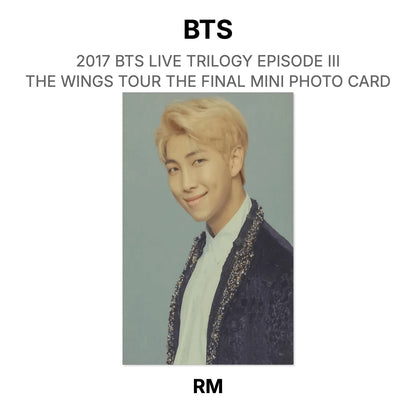 BTS 2017 BTS LIVE TRILOGY EPISODE III THE WINGS TOUR THE FINAL MINI PHOTO CARD Official Photocard