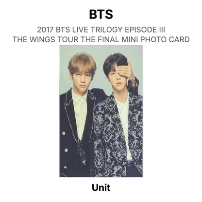 BTS 2017 BTS LIVE TRILOGY EPISODE III THE WINGS TOUR THE FINAL MINI PHOTO CARD Official Photocard