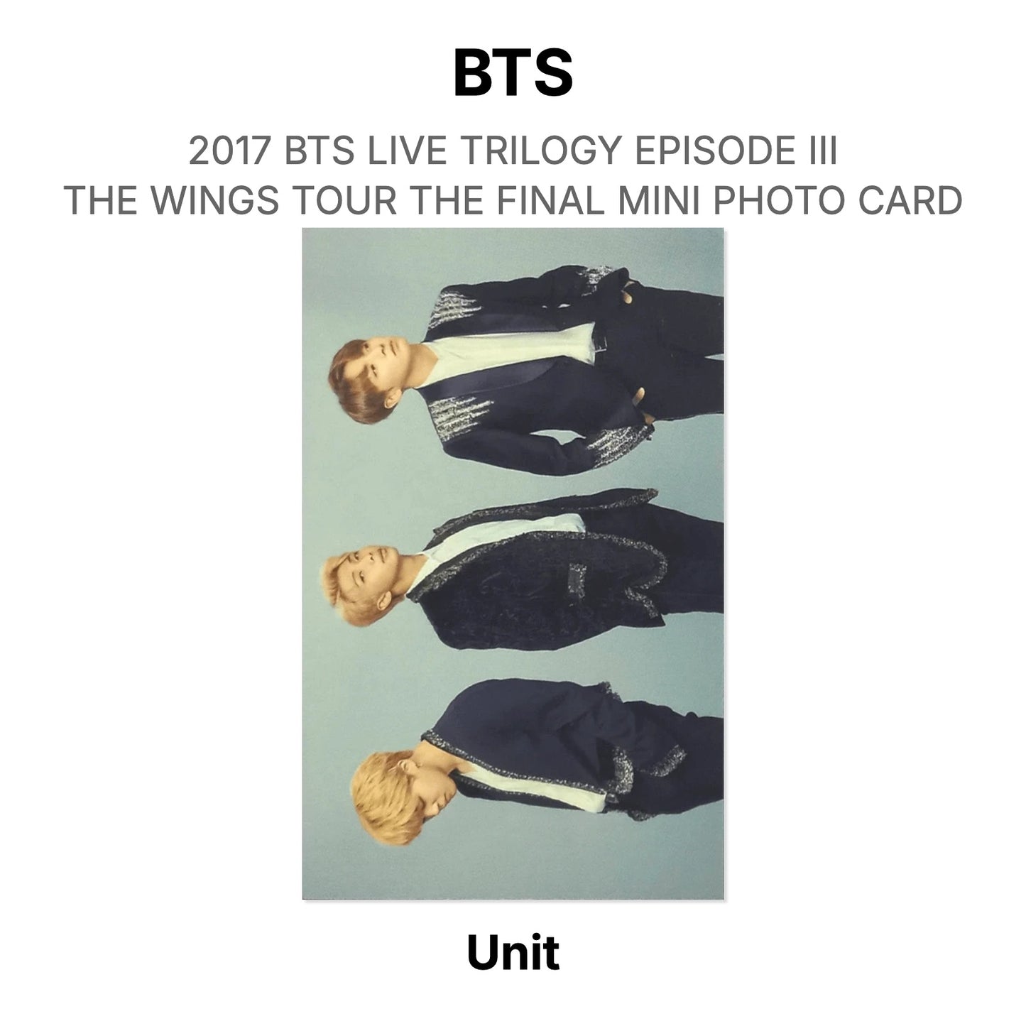 BTS 2017 BTS LIVE TRILOGY EPISODE III THE WINGS TOUR THE FINAL MINI PHOTO CARD Official Photocard