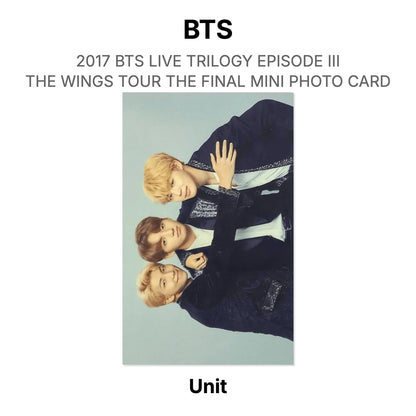 BTS 2017 BTS LIVE TRILOGY EPISODE III THE WINGS TOUR THE FINAL MINI PHOTO CARD Official Photocard