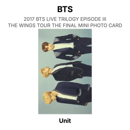 BTS 2017 BTS LIVE TRILOGY EPISODE III THE WINGS TOUR THE FINAL MINI PHOTO CARD Official Photocard