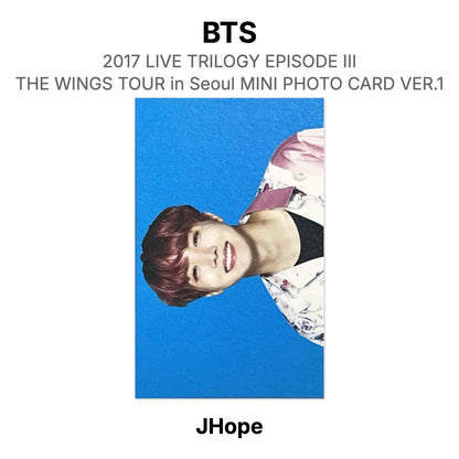 BTS 2017 LIVE TRILOGY EPISODE III THE WINGS TOUR in Seoul MINI PHOTO CARD VER.1 Official Photocard