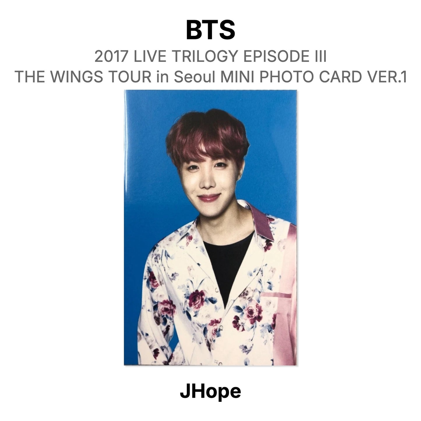 BTS 2017 LIVE TRILOGY EPISODE III THE WINGS TOUR in Seoul MINI PHOTO CARD VER.1 Official Photocard