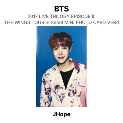 BTS 2017 LIVE TRILOGY EPISODE III THE WINGS TOUR in Seoul MINI PHOTO CARD VER.1 Official Photocard