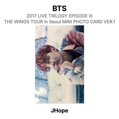 BTS 2017 LIVE TRILOGY EPISODE III THE WINGS TOUR in Seoul MINI PHOTO CARD VER.1 Official Photocard