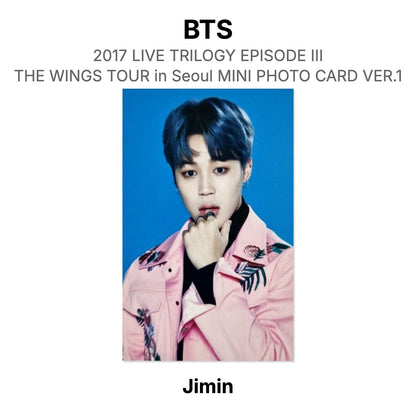 BTS 2017 LIVE TRILOGY EPISODE III THE WINGS TOUR in Seoul MINI PHOTO CARD VER.1 Official Photocard