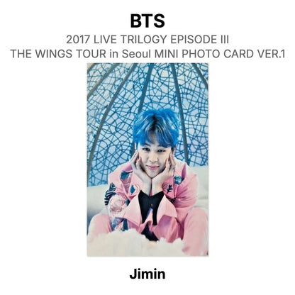 BTS 2017 LIVE TRILOGY EPISODE III THE WINGS TOUR in Seoul MINI PHOTO CARD VER.1 Official Photocard