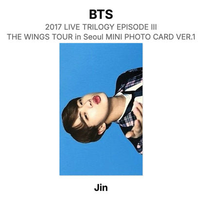 BTS 2017 LIVE TRILOGY EPISODE III THE WINGS TOUR in Seoul MINI PHOTO CARD VER.1 Official Photocard