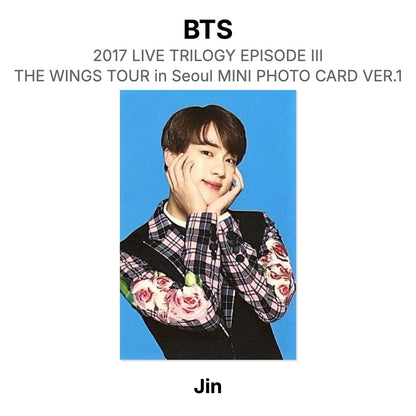 BTS 2017 LIVE TRILOGY EPISODE III THE WINGS TOUR in Seoul MINI PHOTO CARD VER.1 Official Photocard