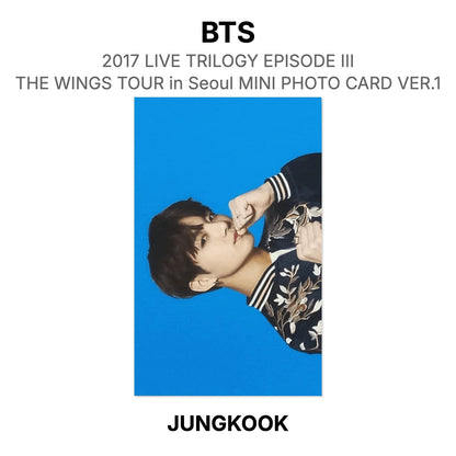 BTS 2017 LIVE TRILOGY EPISODE III THE WINGS TOUR in Seoul MINI PHOTO CARD VER.1 Official Photocard