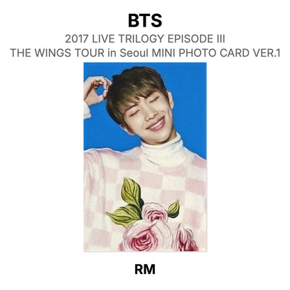 BTS 2017 LIVE TRILOGY EPISODE III THE WINGS TOUR in Seoul MINI PHOTO CARD VER.1 Official Photocard