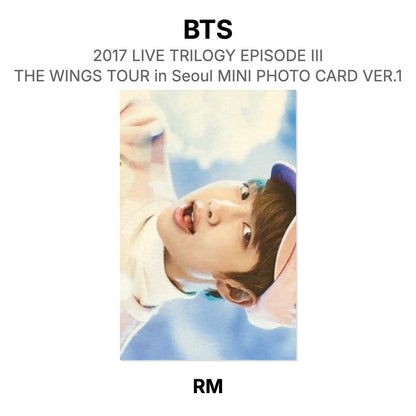 BTS 2017 LIVE TRILOGY EPISODE III THE WINGS TOUR in Seoul MINI PHOTO CARD VER.1 Official Photocard