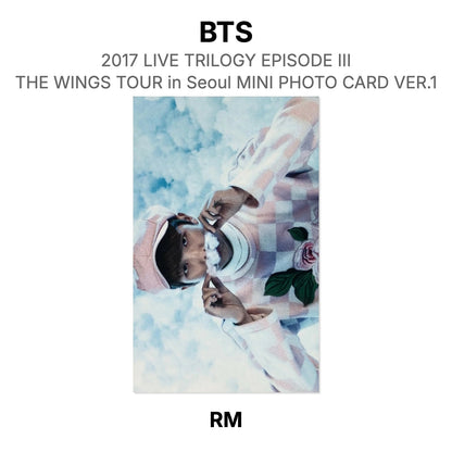BTS 2017 LIVE TRILOGY EPISODE III THE WINGS TOUR in Seoul MINI PHOTO CARD VER.1 Official Photocard
