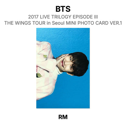 BTS 2017 LIVE TRILOGY EPISODE III THE WINGS TOUR in Seoul MINI PHOTO CARD VER.1 Official Photocard