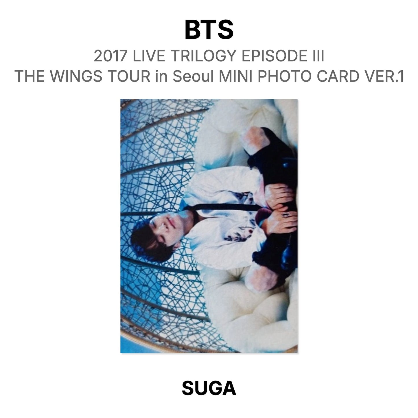 BTS 2017 LIVE TRILOGY EPISODE III THE WINGS TOUR in Seoul MINI PHOTO CARD VER.1 Official Photocard