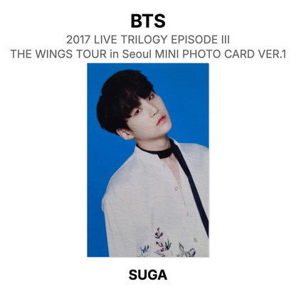 BTS 2017 LIVE TRILOGY EPISODE III THE WINGS TOUR in Seoul MINI PHOTO CARD VER.1 Official Photocard