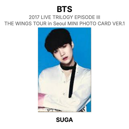 BTS 2017 LIVE TRILOGY EPISODE III THE WINGS TOUR in Seoul MINI PHOTO CARD VER.1 Official Photocard