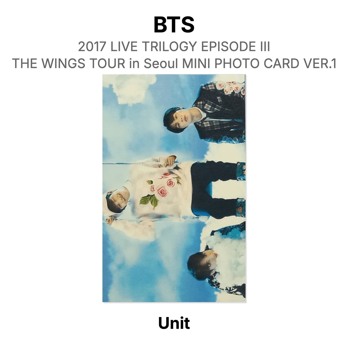 BTS 2017 LIVE TRILOGY EPISODE III THE WINGS TOUR in Seoul MINI PHOTO CARD VER.1 Official Photocard