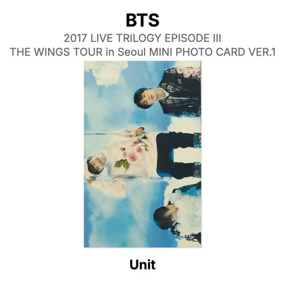 BTS 2017 LIVE TRILOGY EPISODE III THE WINGS TOUR in Seoul MINI PHOTO CARD VER.1 Official Photocard