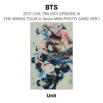 BTS 2017 LIVE TRILOGY EPISODE III THE WINGS TOUR in Seoul MINI PHOTO CARD VER.1 Official Photocard