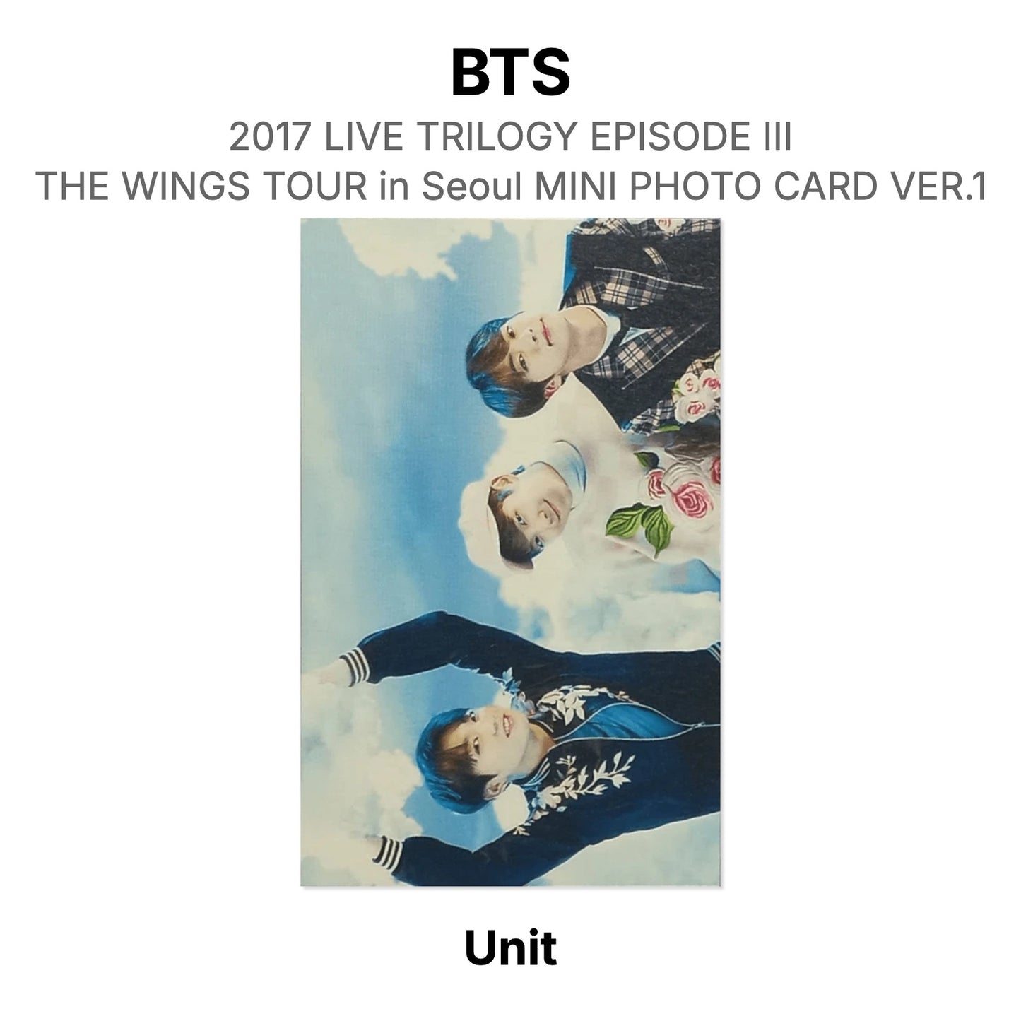 BTS 2017 LIVE TRILOGY EPISODE III THE WINGS TOUR in Seoul MINI PHOTO CARD VER.1 Official Photocard