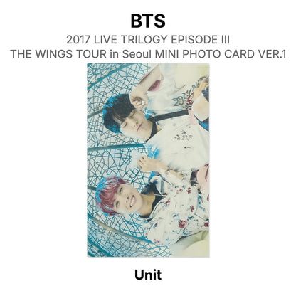 BTS 2017 LIVE TRILOGY EPISODE III THE WINGS TOUR in Seoul MINI PHOTO CARD VER.1 Official Photocard