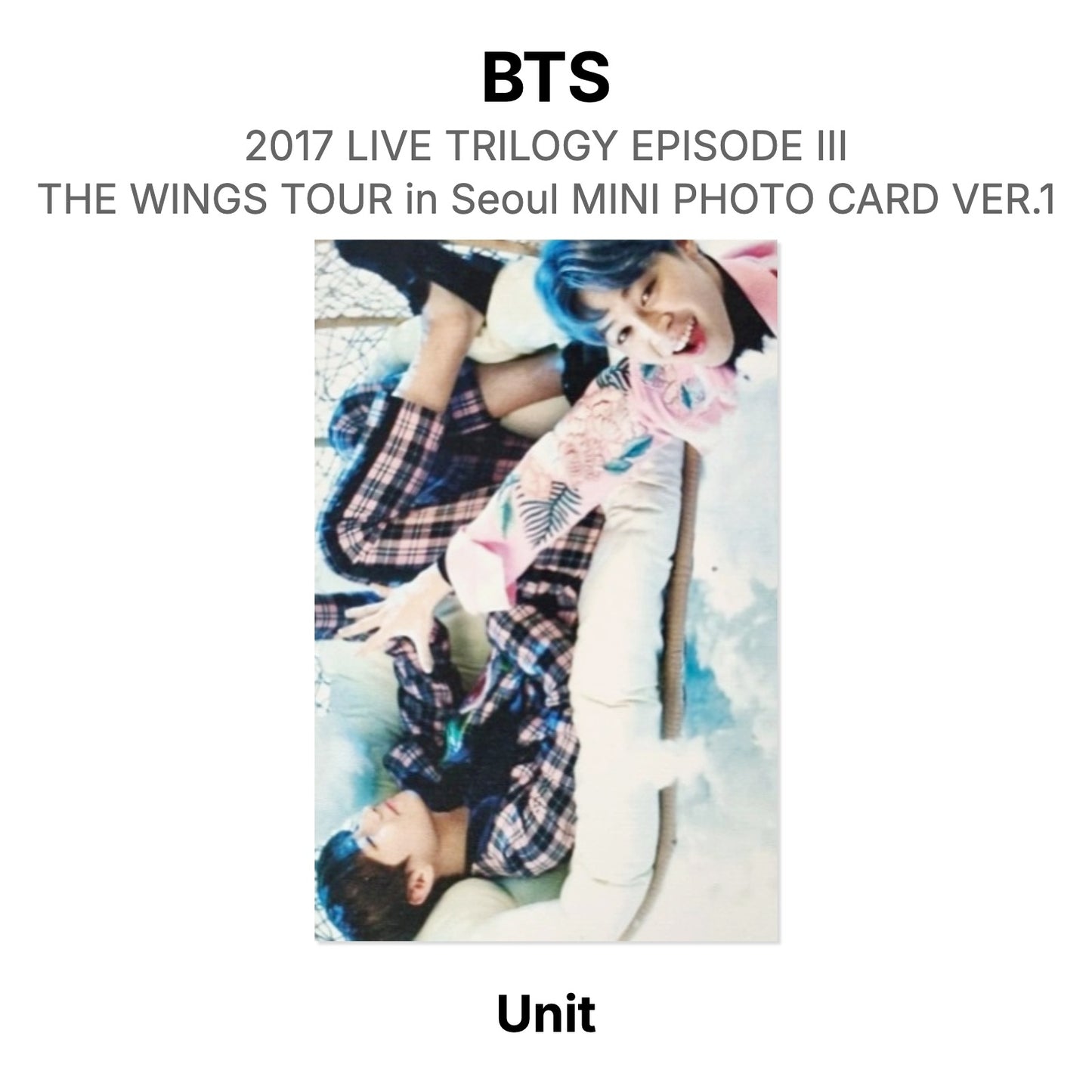 BTS 2017 LIVE TRILOGY EPISODE III THE WINGS TOUR in Seoul MINI PHOTO CARD VER.1 Official Photocard