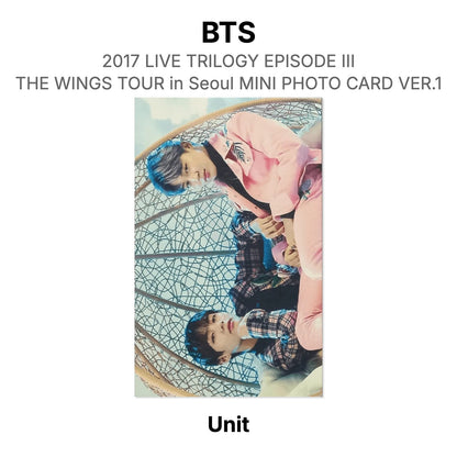 BTS 2017 LIVE TRILOGY EPISODE III THE WINGS TOUR in Seoul MINI PHOTO CARD VER.1 Official Photocard