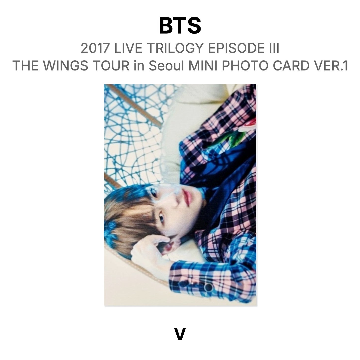 BTS 2017 LIVE TRILOGY EPISODE III THE WINGS TOUR in Seoul MINI PHOTO CARD VER.1 Official Photocard
