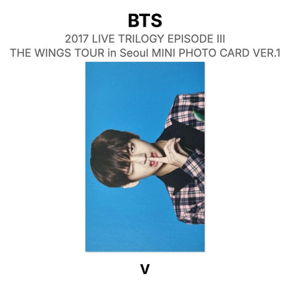 BTS 2017 LIVE TRILOGY EPISODE III THE WINGS TOUR in Seoul MINI PHOTO CARD VER.1 Official Photocard