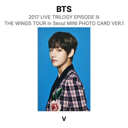 BTS 2017 LIVE TRILOGY EPISODE III THE WINGS TOUR in Seoul MINI PHOTO CARD VER.1 Official Photocard
