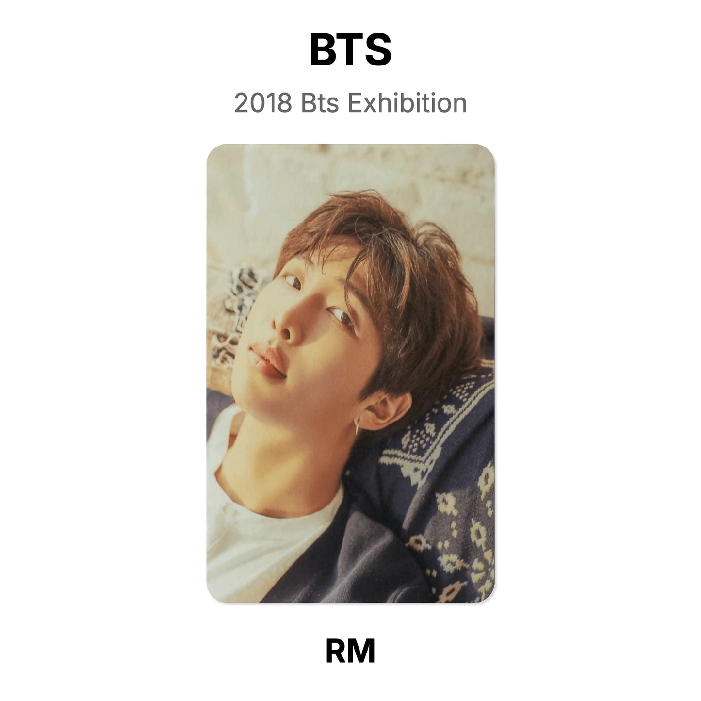 BTS 2018 Bts Exhibition Official Photocard