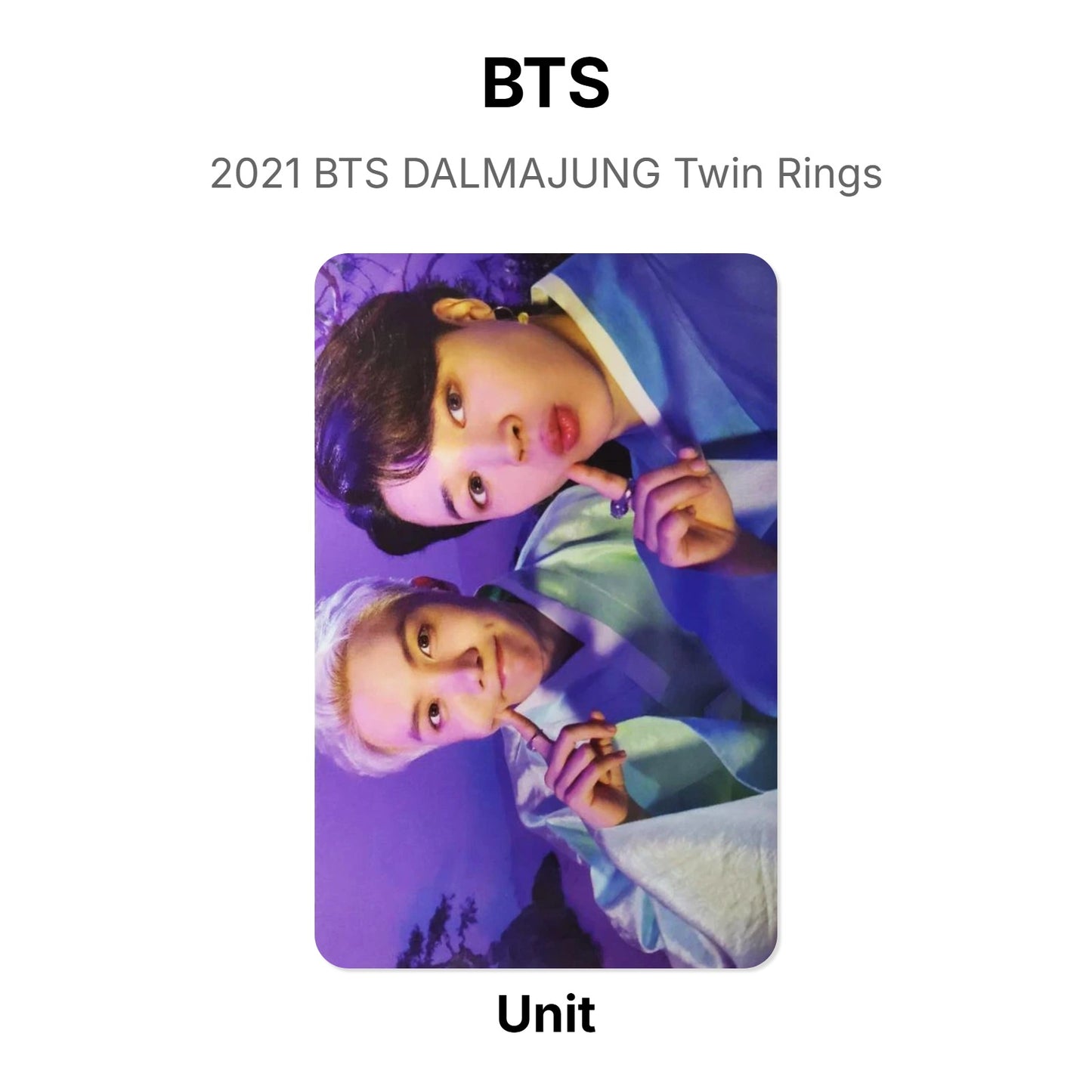 BTS 2021 BTS DALMAJUNG Twin Rings Official Photocard
