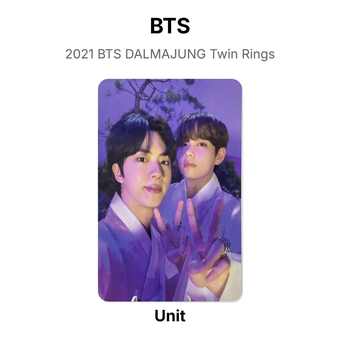 BTS 2021 BTS DALMAJUNG Twin Rings Official Photocard