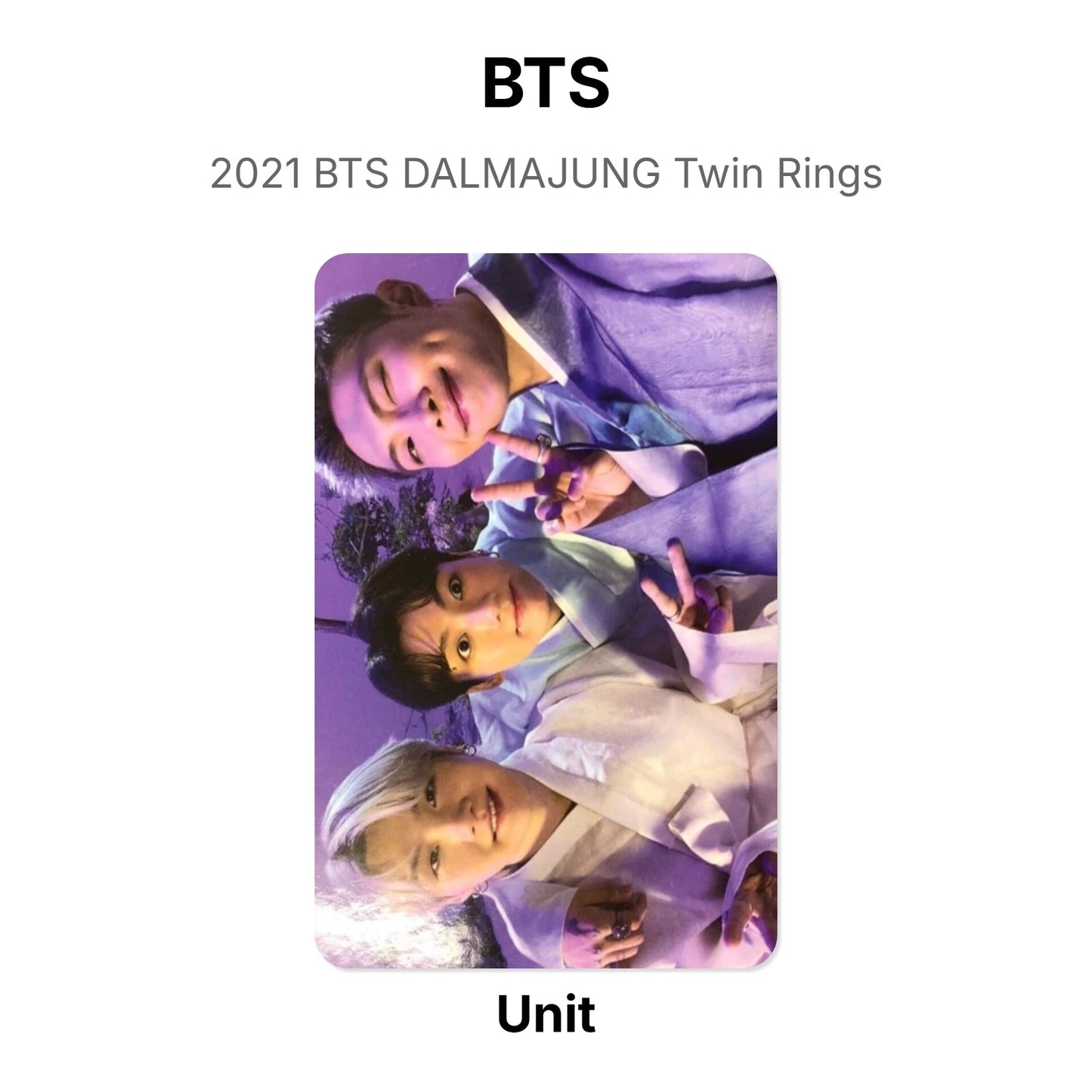 BTS 2021 BTS DALMAJUNG Twin Rings Official Photocard
