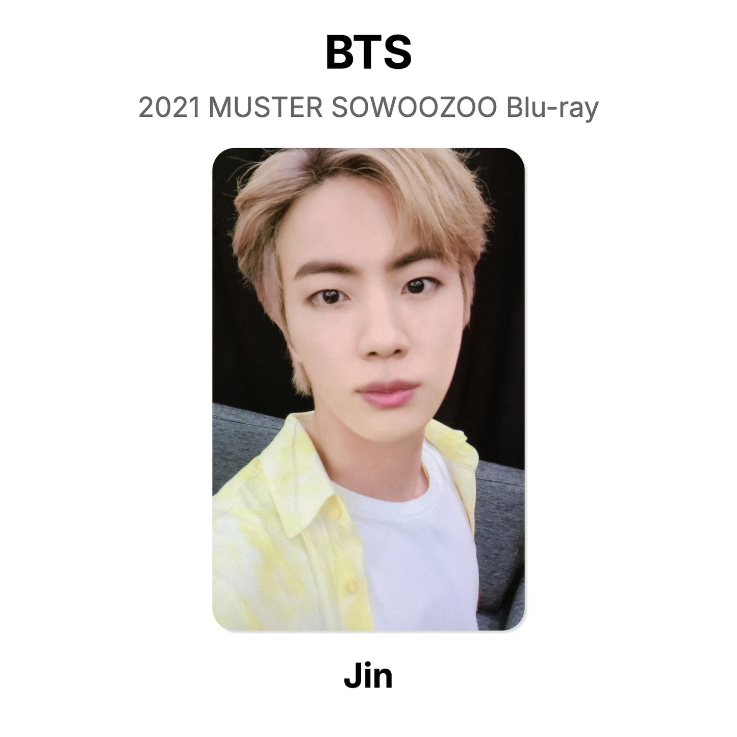 BTS 2021 MUSTER SOWOOZOO Blu-ray Official Photocard