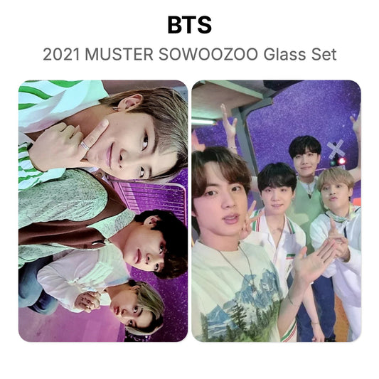 BTS 2021 MUSTER SOWOOZOO Glass Set Official Photocard