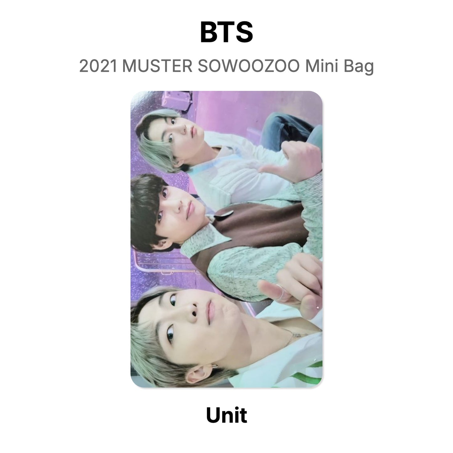 BTS 2021 MUSTER SOWOOZOO Mini Bag Official Photocard