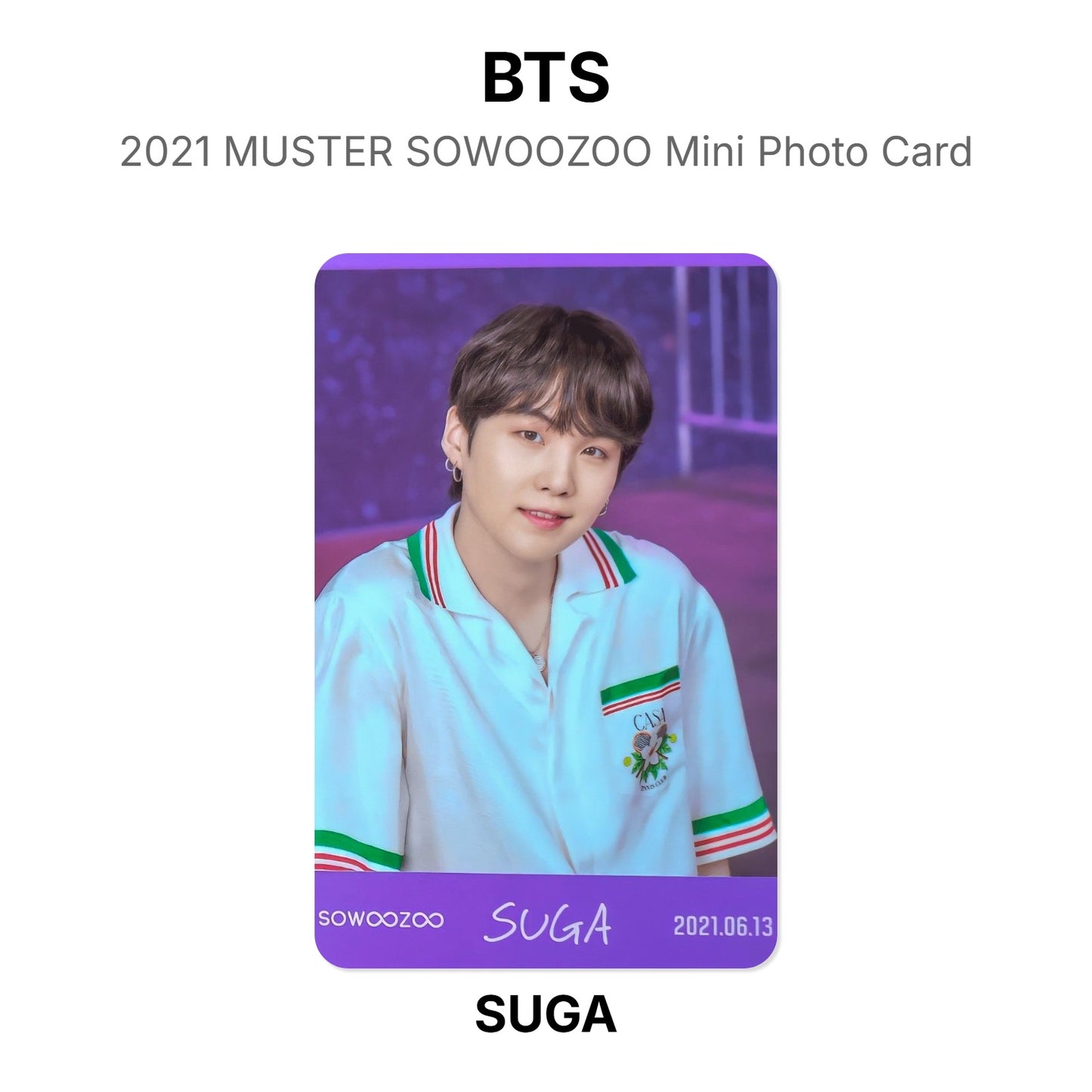BTS 2021 MUSTER SOWOOZOO Mini Photo Card Official Photocard