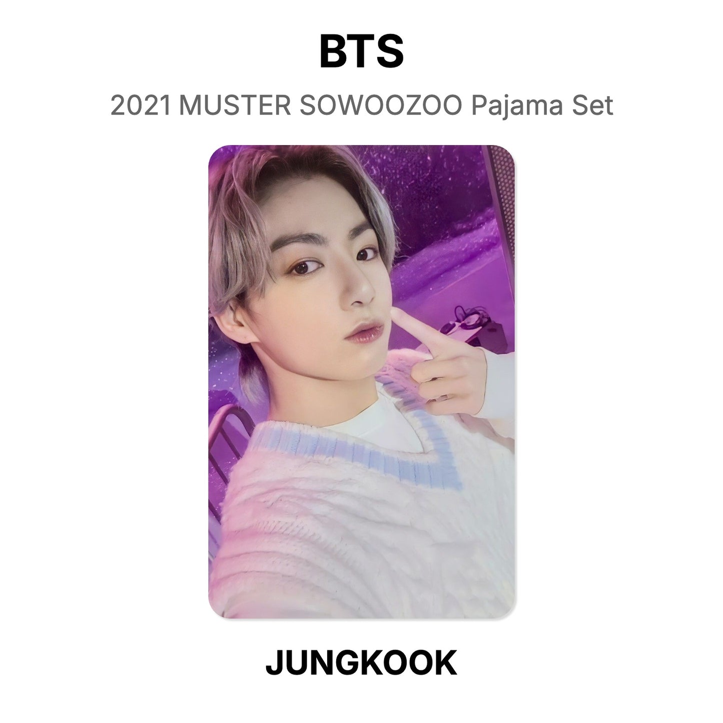 BTS 2021 MUSTER SOWOOZOO Pajama Set Official Photocard