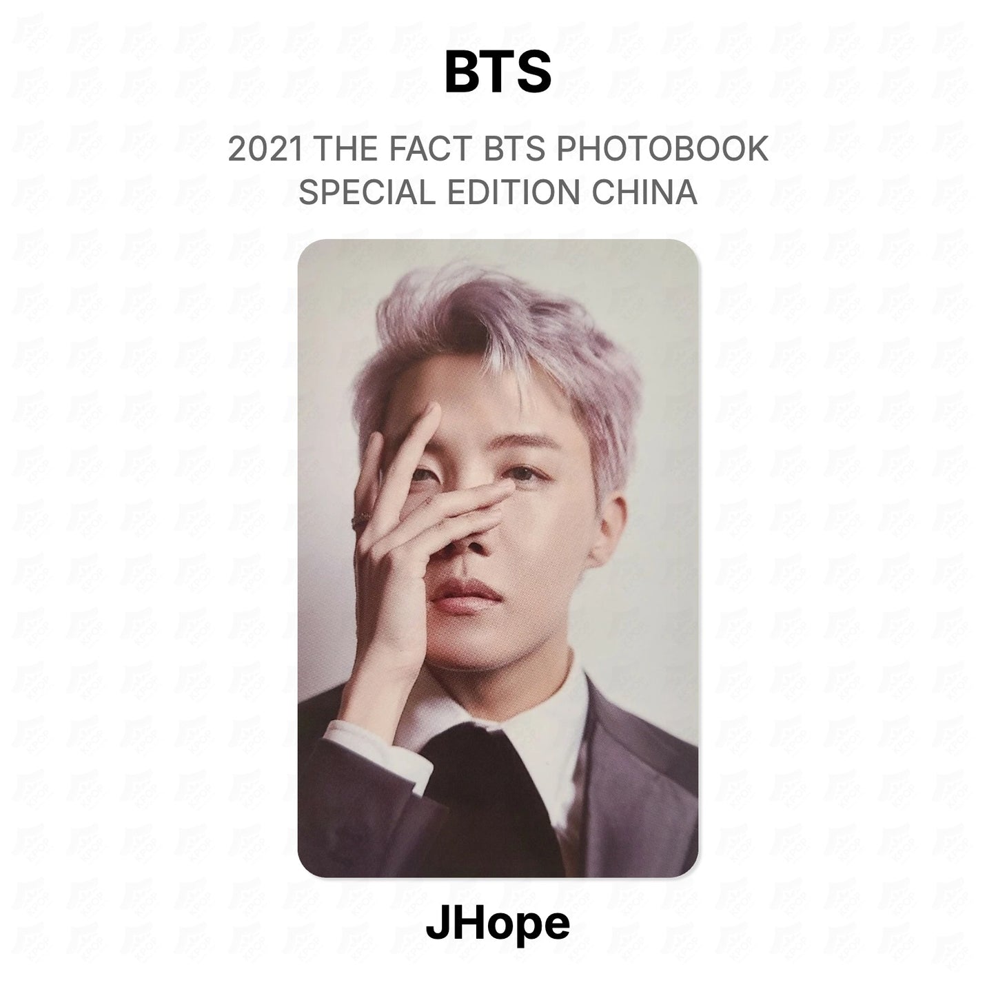 BTS 2021 THE FACT BTS PHOTOBOOK SPECIAL EDITION CHINA Official Photocard